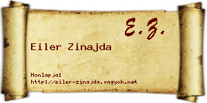 Eiler Zinajda névjegykártya